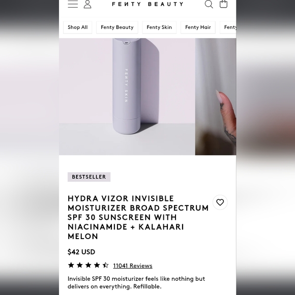 Fenty Beauty Dew N Plump Hydrating Nectar Glow Serum And SPF PR Bundle - Picture 2 of 3